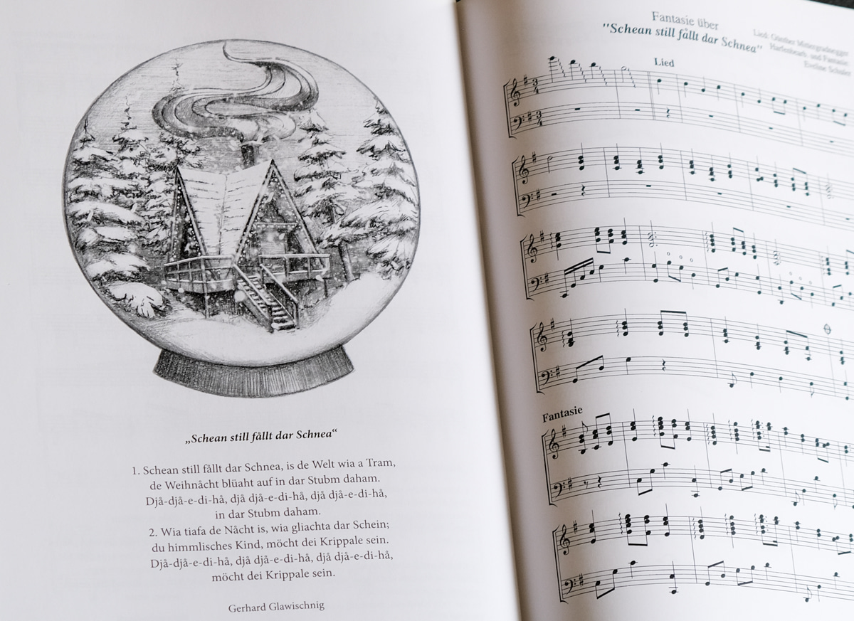 Schneekugel Illustration | Liederbuch | Sabrina Hassler | songbook illustrations