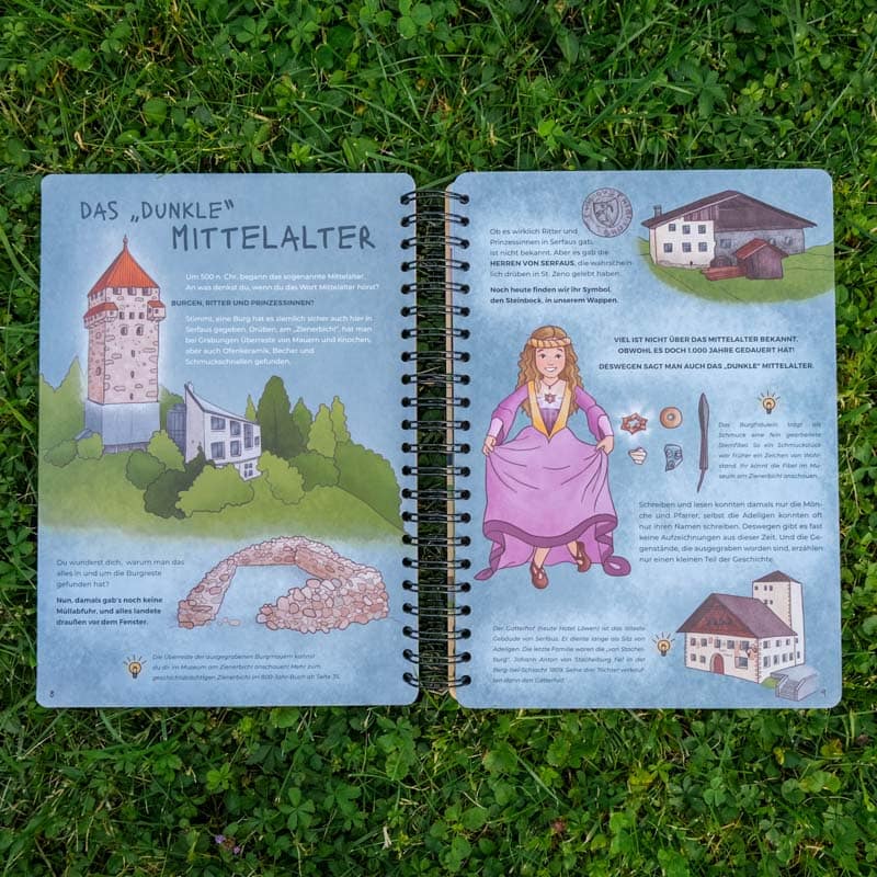 Mittelalter Geschichtsbuch Kinder Serfaus | History book for children Tyrol